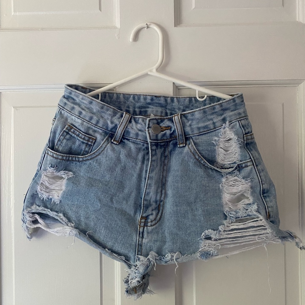 denim shorts